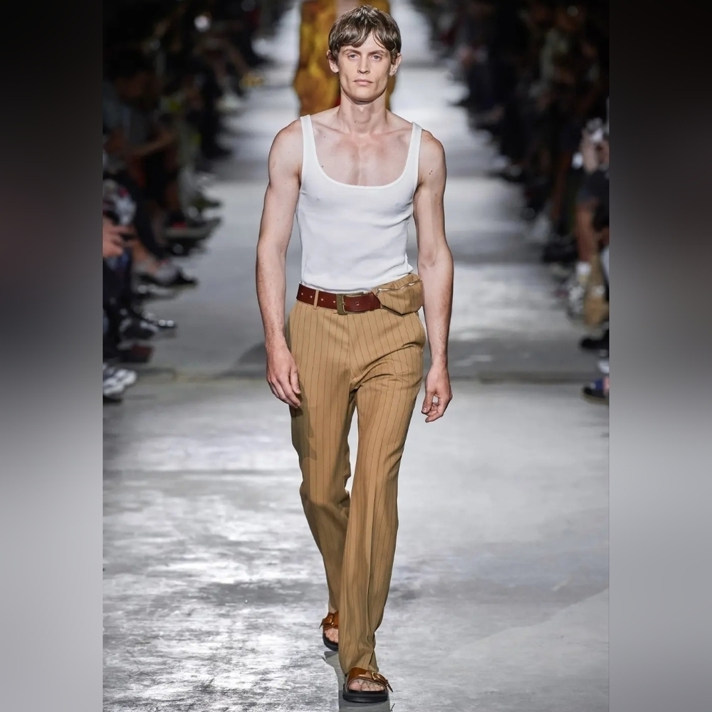 Dries Van Noten runway SS2020 pinstripe wool pants size S(46) BNWT